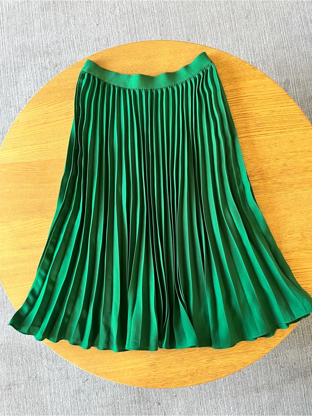 Grace Karin Emerald Green Pleated Midi Skirt